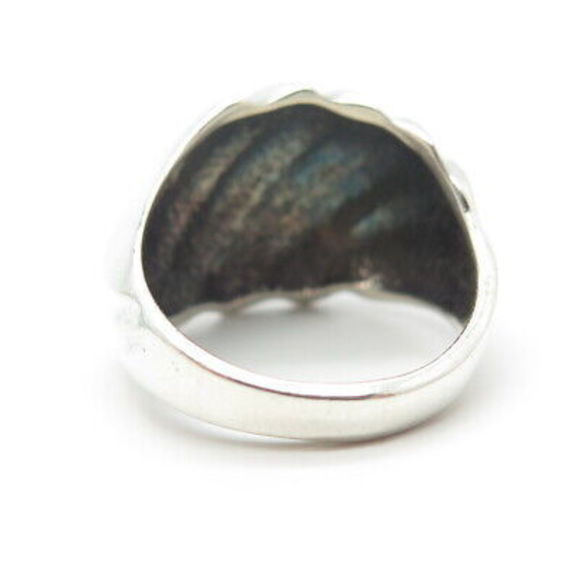 925 Sterling Silver Vintage Ribbed Ring Size 5.5 - Picture 5 of 8